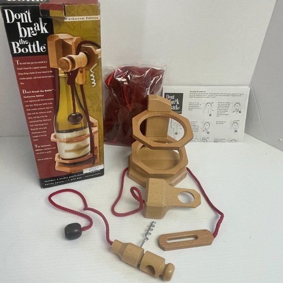 Don't Break the Bottle Corkscrew edition wine bottle puzzle party game- 884 - Picture 3 of 3